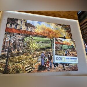Bits & Pieces 1000-PieceTrain Station Jigsaw Puzzle Welcome Home To Lambertville